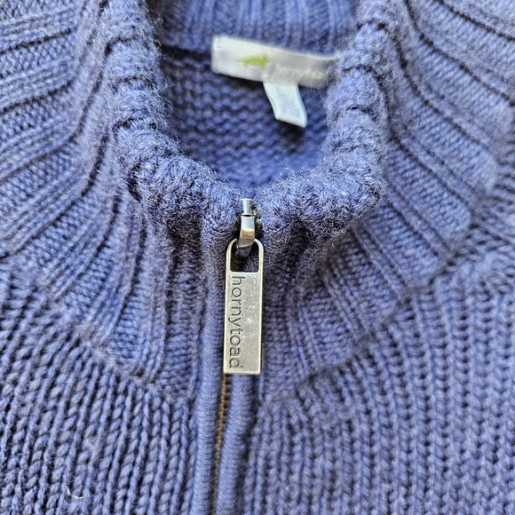 Horny Toad blue merino wool Seabourn zip cardigan size large - Picture 4 of 10